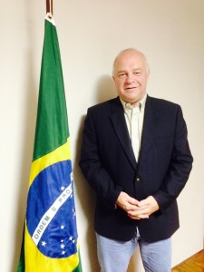 Steve Jarding na sede da RAPS, em São Paulo.