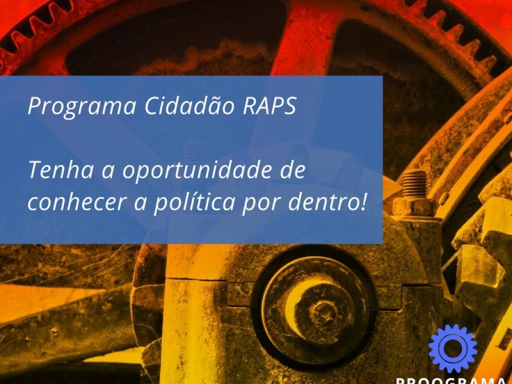 Estão abertas as inscrições para o Programa Cidadão RAPS!