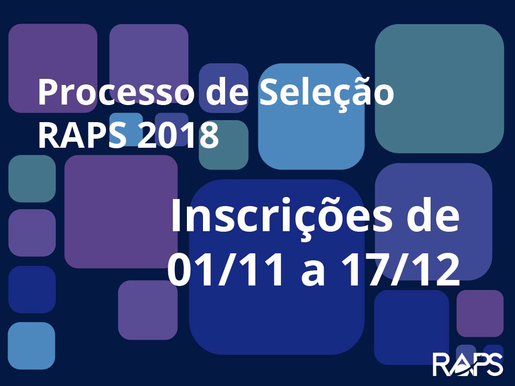 Inscreva-se no Processo de Seleção 2018 para Líderes RAPS!