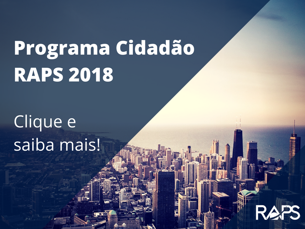 Primeira oportunidade para participar do Programa Cidadão RAPS em 2018!