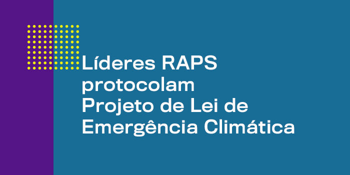 Líderes RAPS protocolam Projeto de Lei de Emergência Climática
